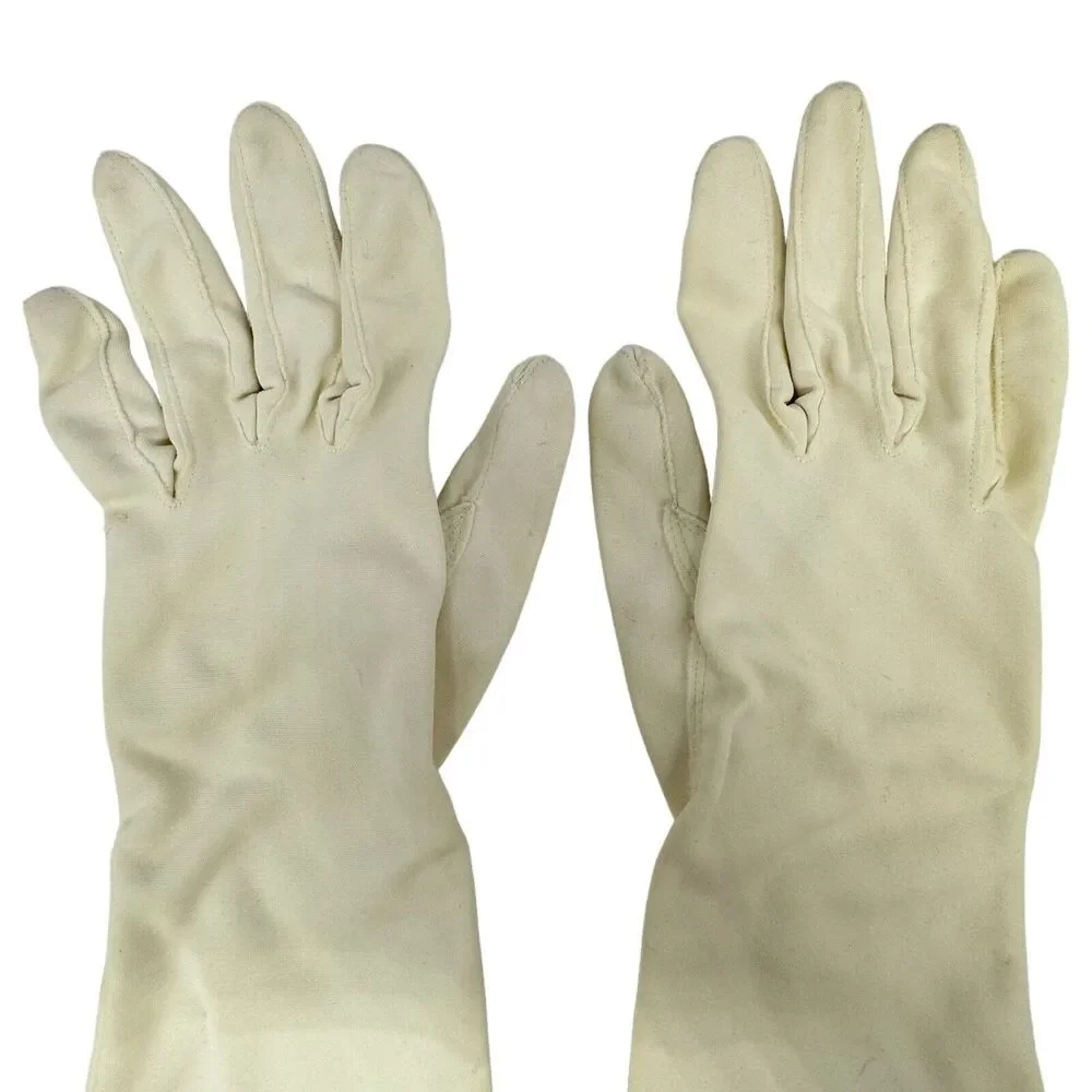 Vintage Ladies 16” Long Sleeve‎ Nylon Gloves Size 7 Crescendoe Caresse